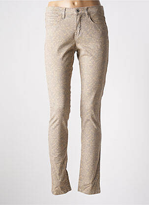Pantalon slim bej BRUNO SAINT HILAIRE femeie