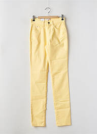 Pantalon slim țesătură poplin mărime normală galben BRUNO SAINT HILAIRE femme
