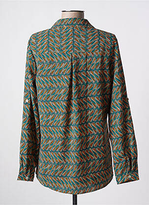 Cămașă croială cambrată mâneci lungi verde SARAH JOHN femeie