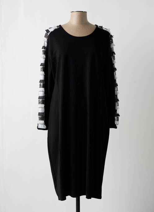 Rochie midi negru 100 % FEMININ PARIS femeie