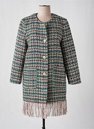 Palton lung verde THE KORNER femeie