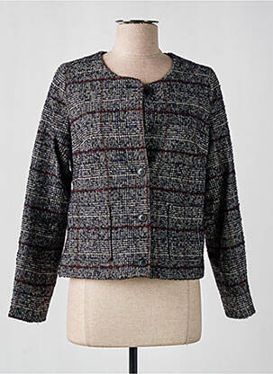 Jachete elegante buzunare albastru BRUNO SAINT HILAIRE femeie