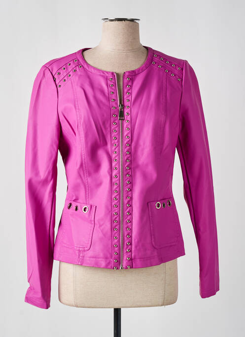 Geci din piele ecologică roz ESCANDELLE femeie