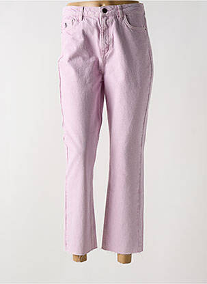 Blugi cu croială dreaptă violet DESIGUAL femeie