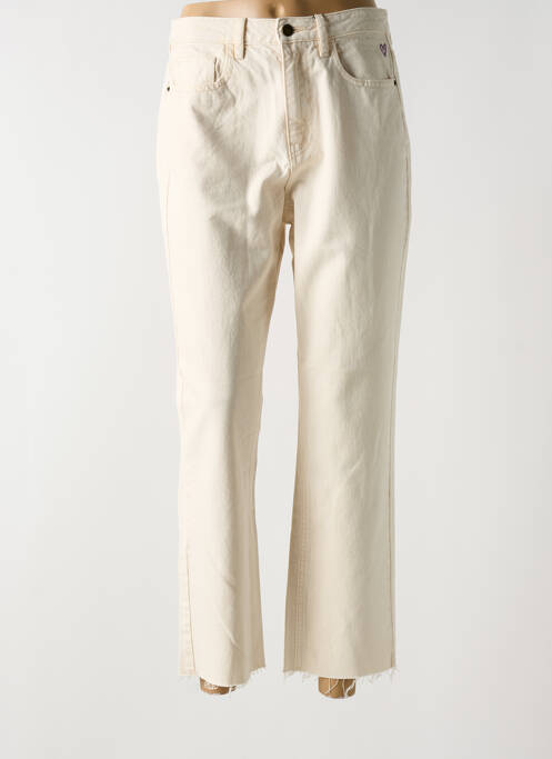 Blugi cu croială dreaptă bej DESIGUAL femeie