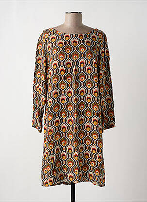 Rochie midi croială fluidă mâneci lungi maro FREEMAN T.PORTER femeie