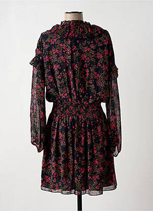 Rochie scurtă croială fluidă mâneci lungi negru DESIGUAL femeie