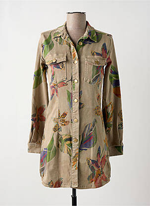 Rochie scurtă maro DESIGUAL femeie