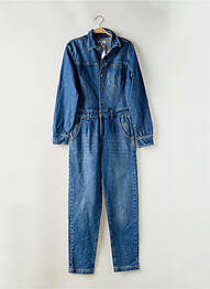 Salopetă-pantalon guler de bluză mâneci lungi albastru FREEMAN T.PORTER femme