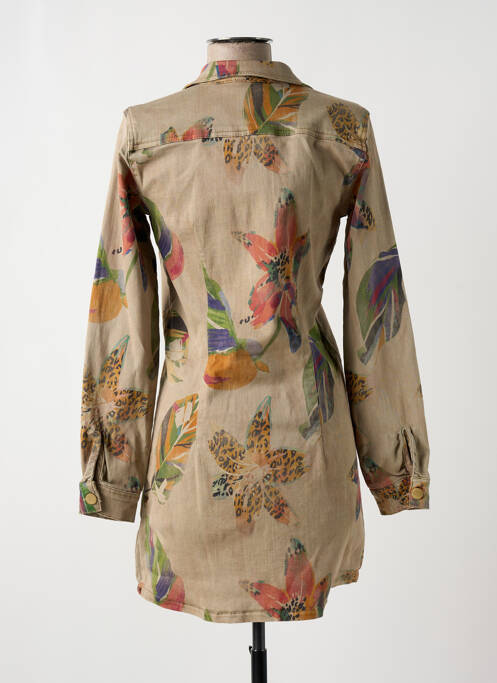 Rochie scurtă maro DESIGUAL femeie