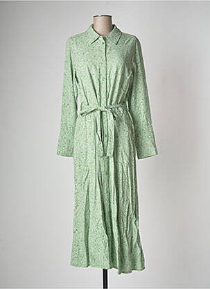 Rochie lungă mâneci lungi mâneci lungi verde CREAM femeie
