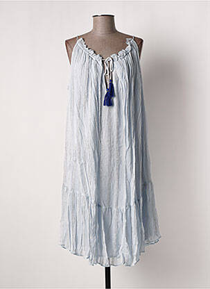 Rochie midi albastru PLACE DU SOLEIL femeie