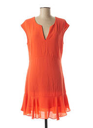 Rochie scurtă croială fluidă mâneci scurte portocaliu PEPE JEANS femeie