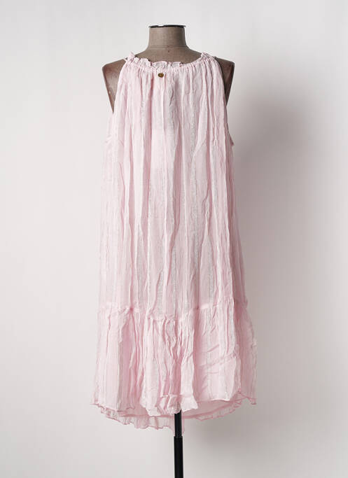 Rochie midi roz PLACE DU SOLEIL femeie