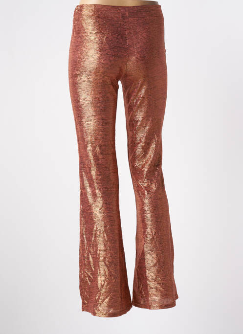 Pantalon evazat portocaliu VIE TA VIE femeie