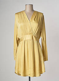 Rochie scurtă croială evazată mâneci lungi galben SEE U SOON femeie