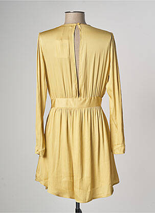Rochie scurtă croială evazată mâneci lungi galben SEE U SOON femeie