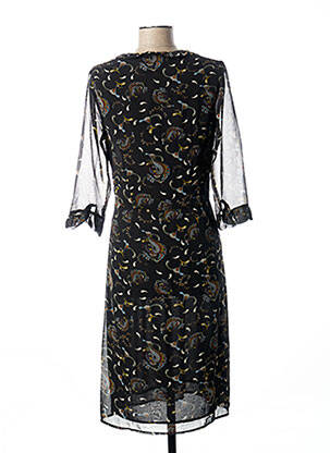Rochie midi mâneci 3/4 mâneci 3/4 negru SEE U SOON femeie