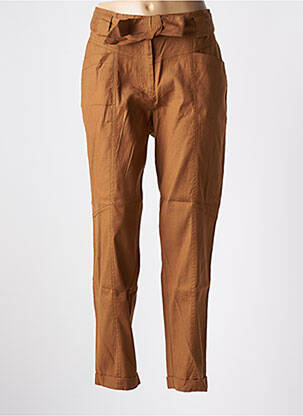 Pantalon drept elasticitate talie înaltă maro SUMMUM femeie