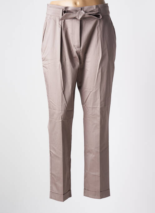 Pantalon drept croială morcov talie înaltă gri SUMMUM femme