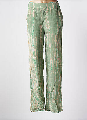Pantalon drept talie elastică verde MKT STUDIO femeie