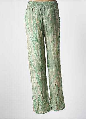 Pantalon drept talie elastică verde MKT STUDIO femeie