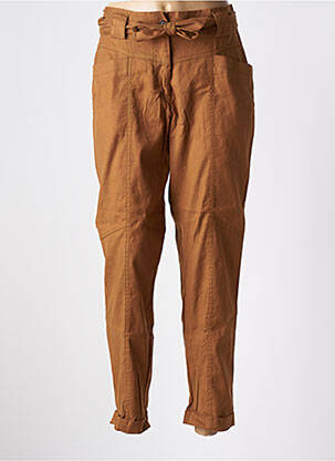 Pantalon slim buzunare maro SUMMUM femeie