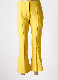 Pantalon 7/8 închidere cu fermoar sub clapetă cu cârlig galben MALIPARMI femme
