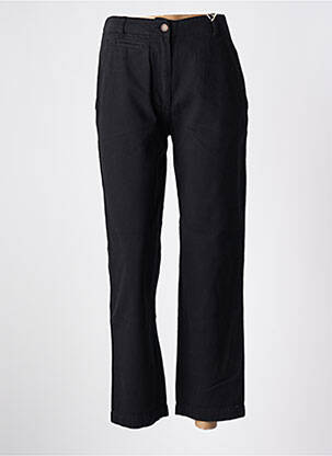 Pantalon 7/8 închidere cu fermoar sub clapetă cu nasturi negru LABDIP femeie