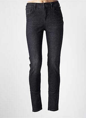 Pantalon chino închidere cu fermoar sub clapetă cu nasturi negru BLUE DAZE femeie
