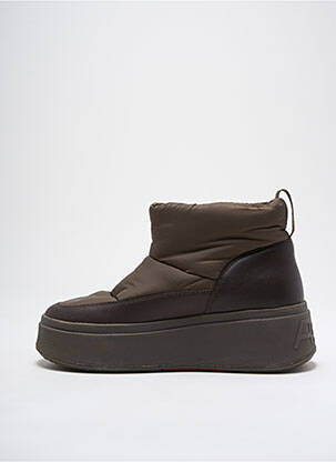 Botine/ghete material neted toc de 4 la 6 cm verde ASH femeie