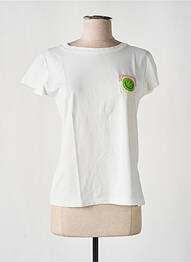 Tricou croială cambrată mâneci scurte alb NINETTE femme