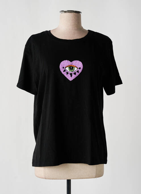 Tricou croială dreaptă mâneci scurte violet NINETTE femme