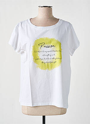 Tricou imprimeu fantezie mâneci scurte alb MOS MOSH femeie