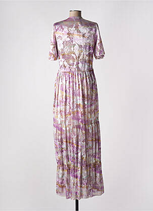 Rochie lungă mâneci scurte mâneci scurte violet HOLLY & JOEY femeie