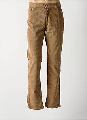 Pantalon slim închidere cu fermoar sub clapetă cu nasturi maro MCLASSICS bărbat