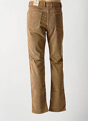 Pantalon slim închidere cu fermoar sub clapetă cu nasturi maro MCLASSICS bărbat