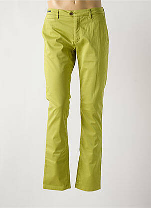 Pantalon chino țesătură poplin mărime normală verde TELERIA ZED bărbat