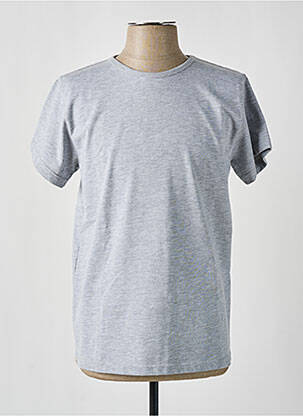 Tricou țesătură melanj mâneci scurte gri BY CHARLIE B bărbat