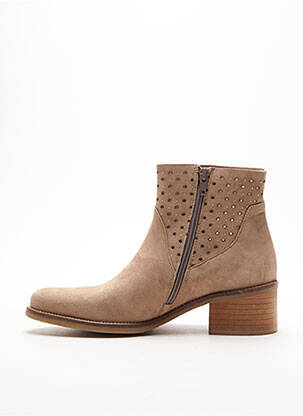 Botine/ghete toc mic toc de 4 la 6 cm bej MYMA femeie