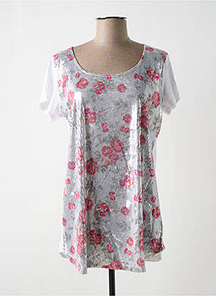 Tricou croială cambrată mâneci scurte alb ZAS-K femeie