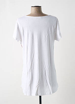 Tricou croială cambrată mâneci scurte alb ZAS-K femeie