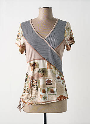 Top bej CARLA D ANGELI femeie