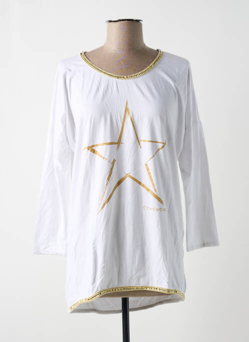 Top alb TAGANANA femeie