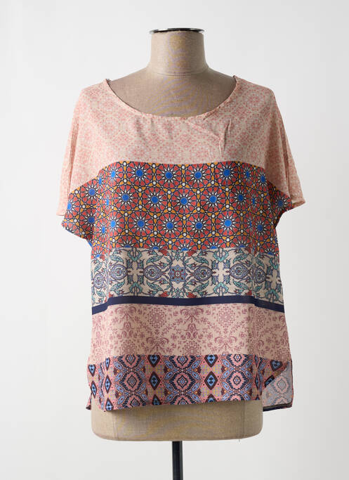 Tricou bej TRES BOUTONS femeie