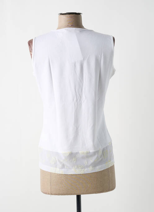 Top croială cambrată fără mâneci alb GRIFFON femme