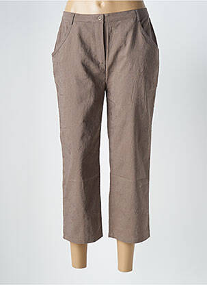 Pantalon trei sferturi maro GRIFFON femeie