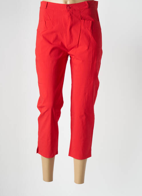 Pantalon trei sferturi roșu CARLA D ANGELI femeie