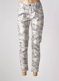 Pantalon 7/8 elasticitate mărime normală bej CONFIDENCE CACHEMIRE femme