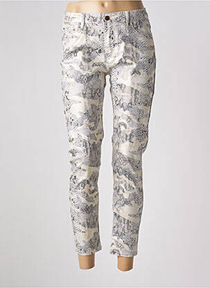 Pantalon 7/8 bej CONFIDENCE CACHEMIRE femeie